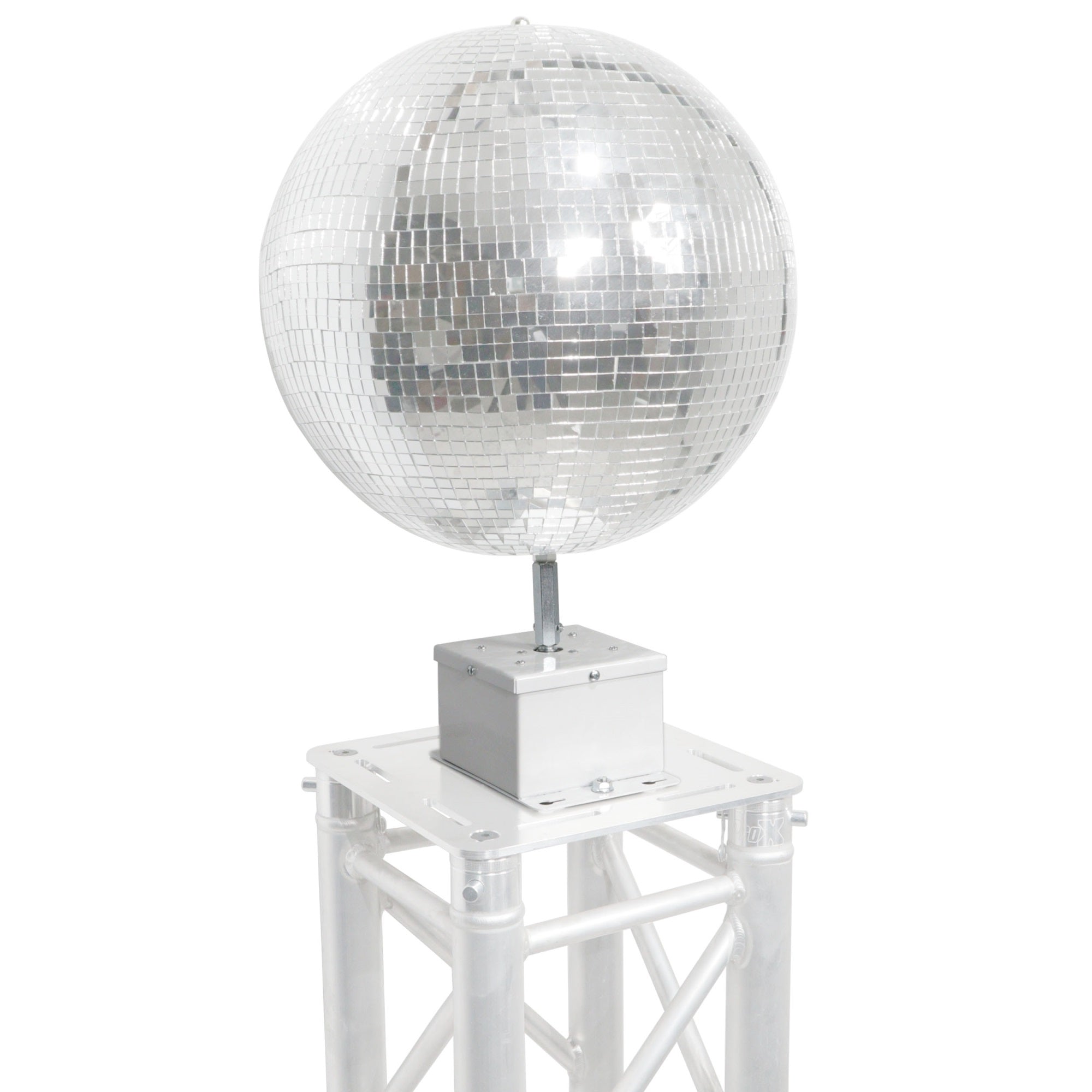 MOTOS Universal Mirror Ball Oscillating 1RPM Motor  Mounts up to 30'' Mirror Balls  | White Finish